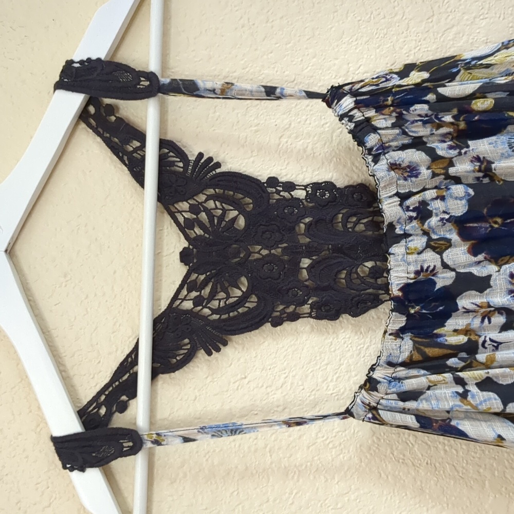 Anthropologie Lilka Lace Back Floral Dress XL - Picture 15 of 17